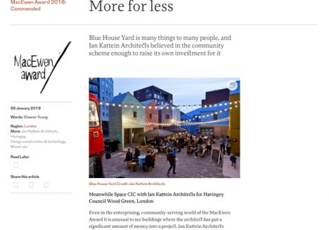 RIBA Blue house yard, jan kattein