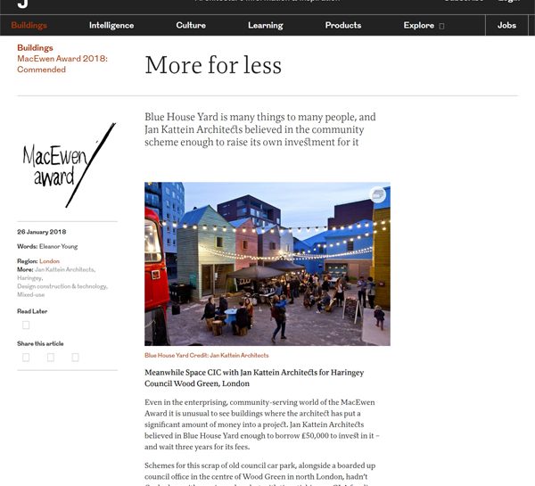 RIBA Blue house yard, jan kattein